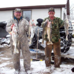 two men after winter fishing